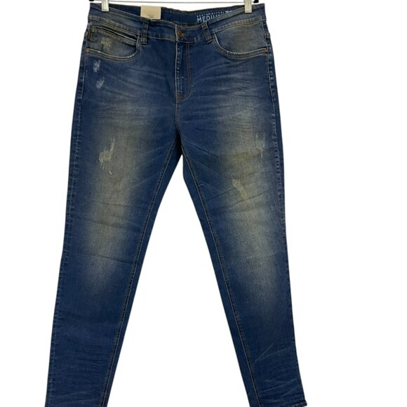 Denim United Women's Blue Denim 5 Pockets Tapered Jeans Medium Size 32 NWT - Picture 1 of 10